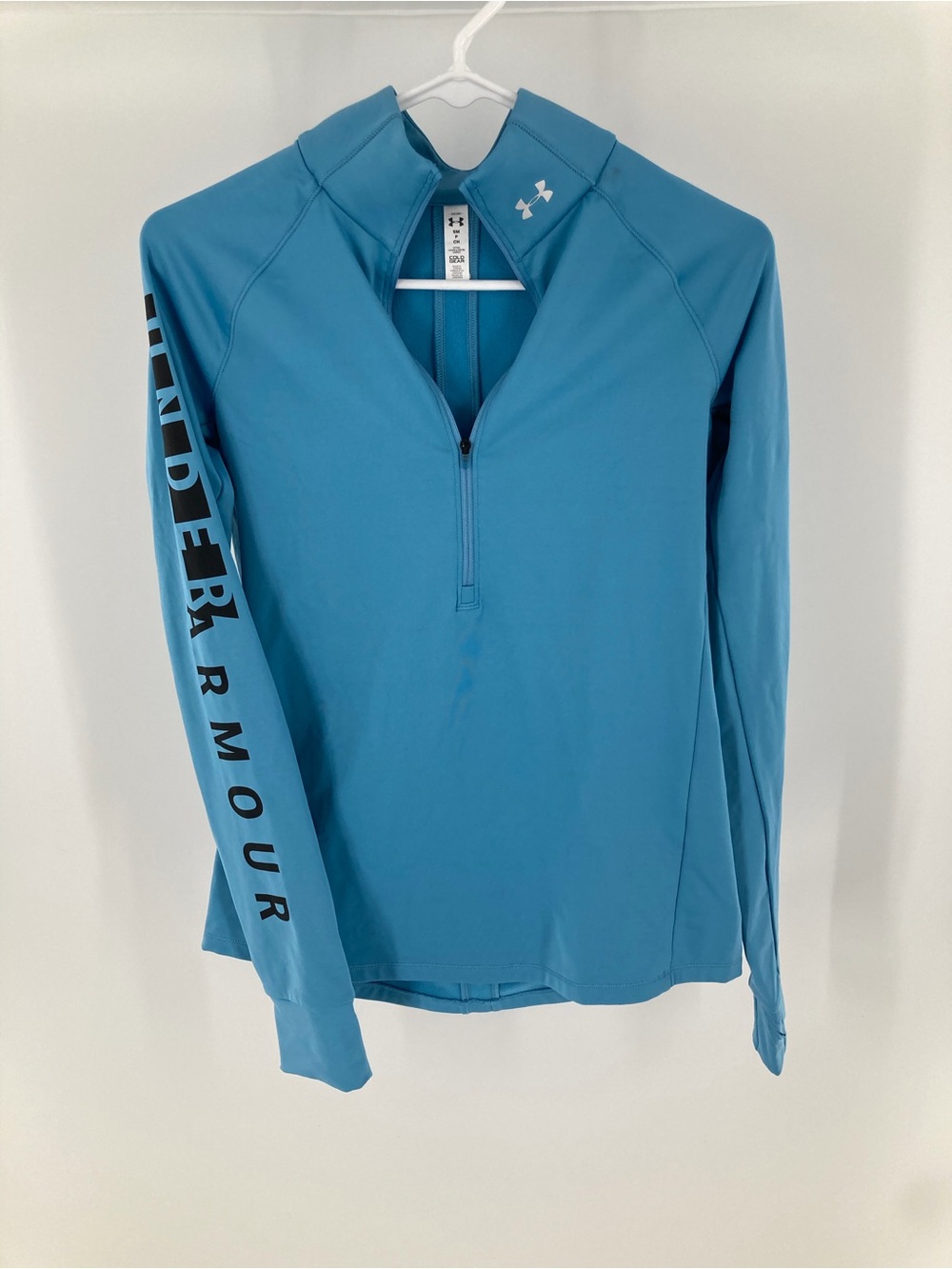 Under Armour Teal Blue ColdGear Quarter-Zip Pullover